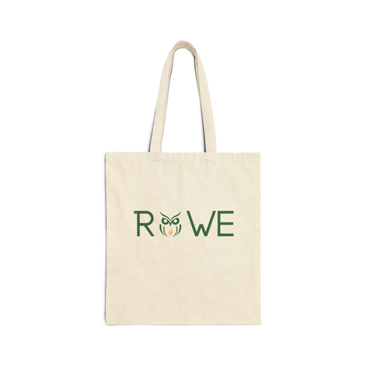 Eco-Friendly Cotton Canvas Tote Bag- Rowe Logo