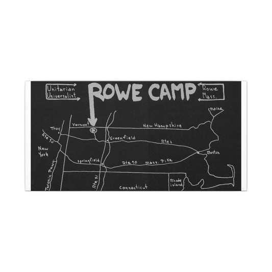 Rowe Camp Map Canvas Print