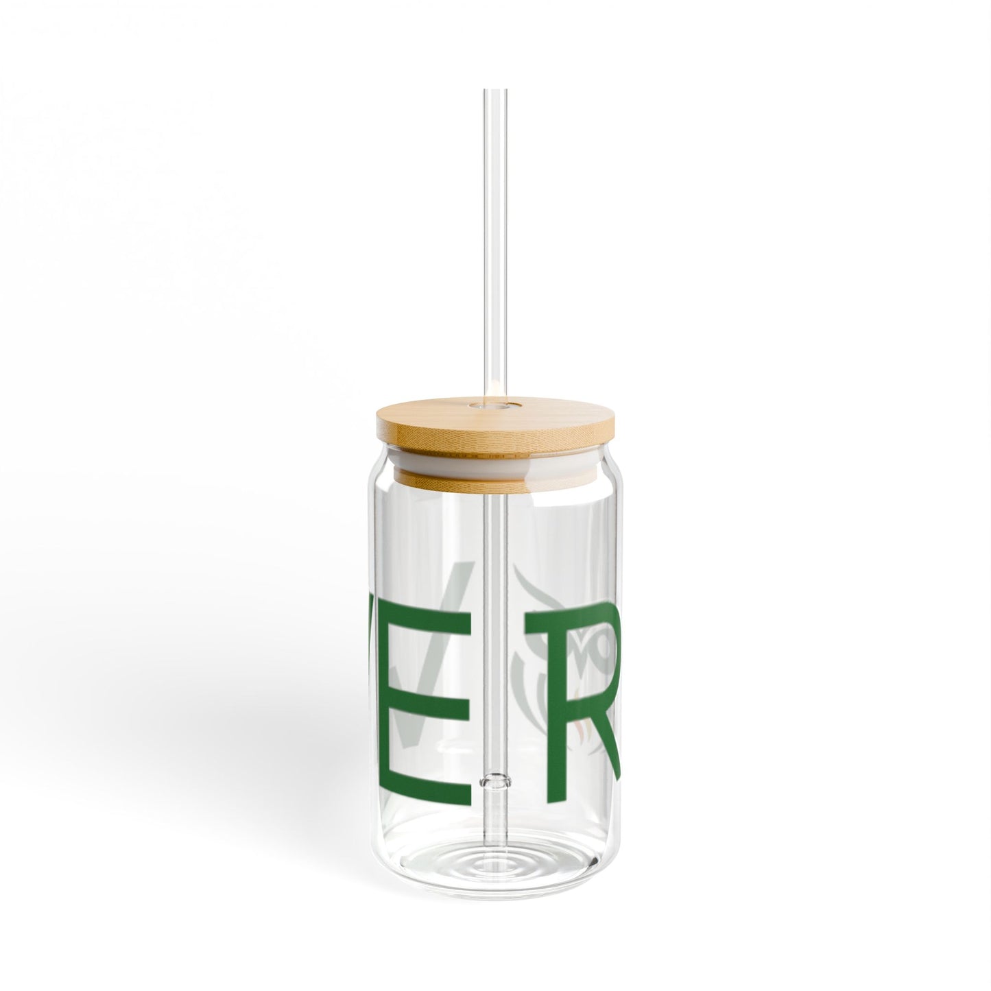 Rowe Logo Sipper Glass 16oz - Reusable Straw
