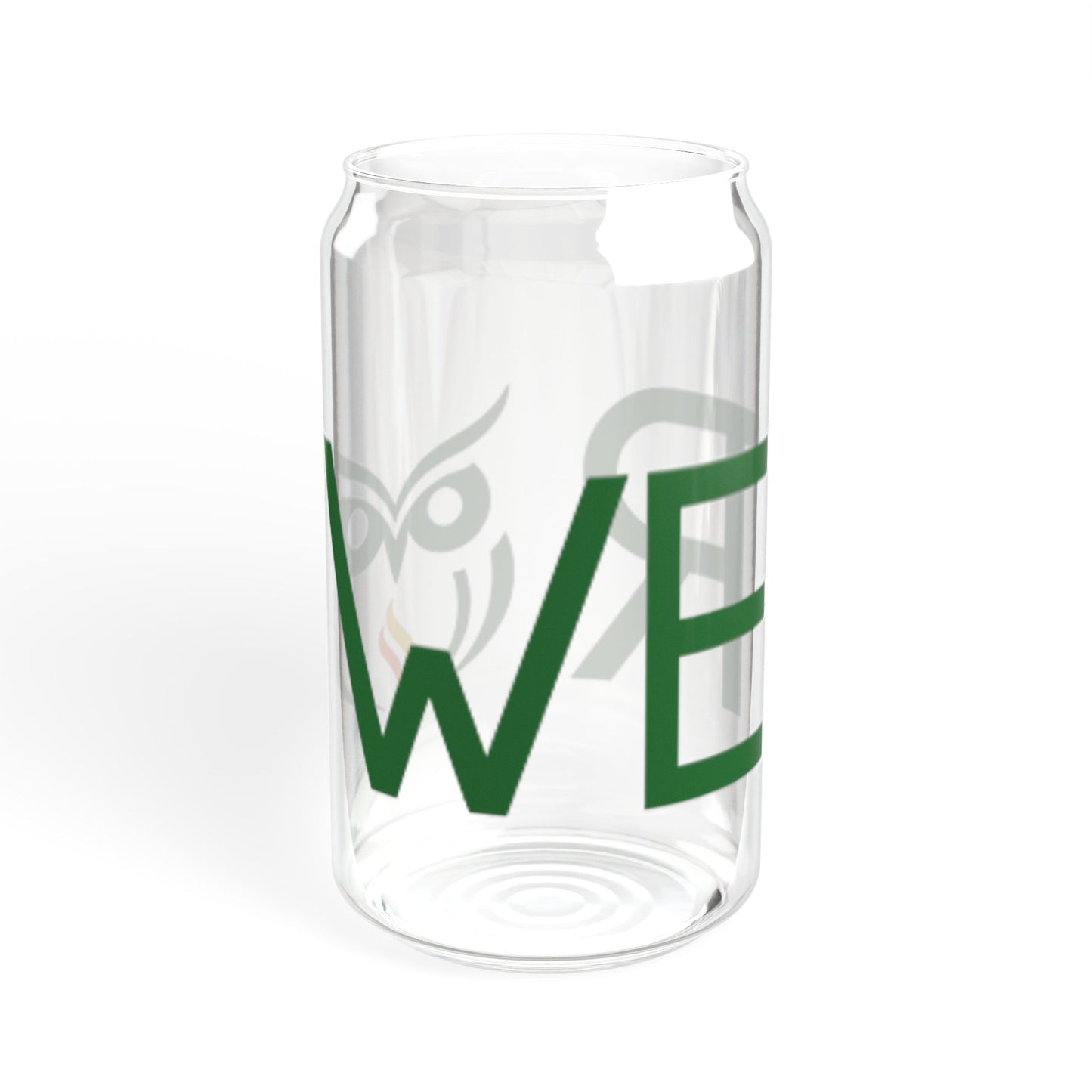 Rowe Logo Sipper Glass 16oz - Reusable Straw