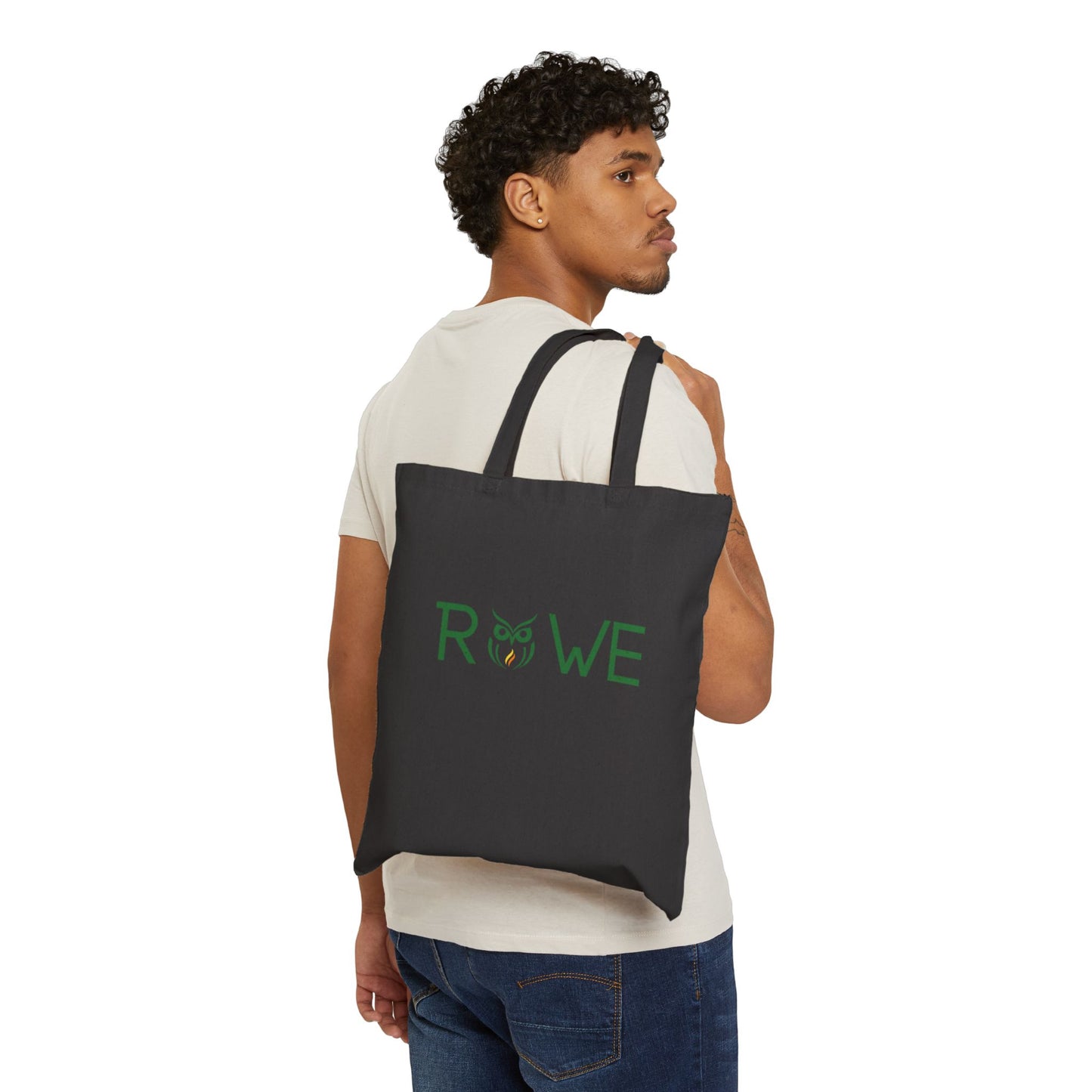 Eco-Friendly Cotton Canvas Tote Bag- Rowe Logo