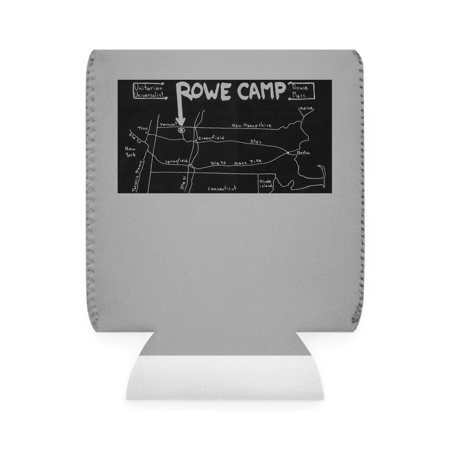 Rowe Camp Map Can Cooler Sleeve