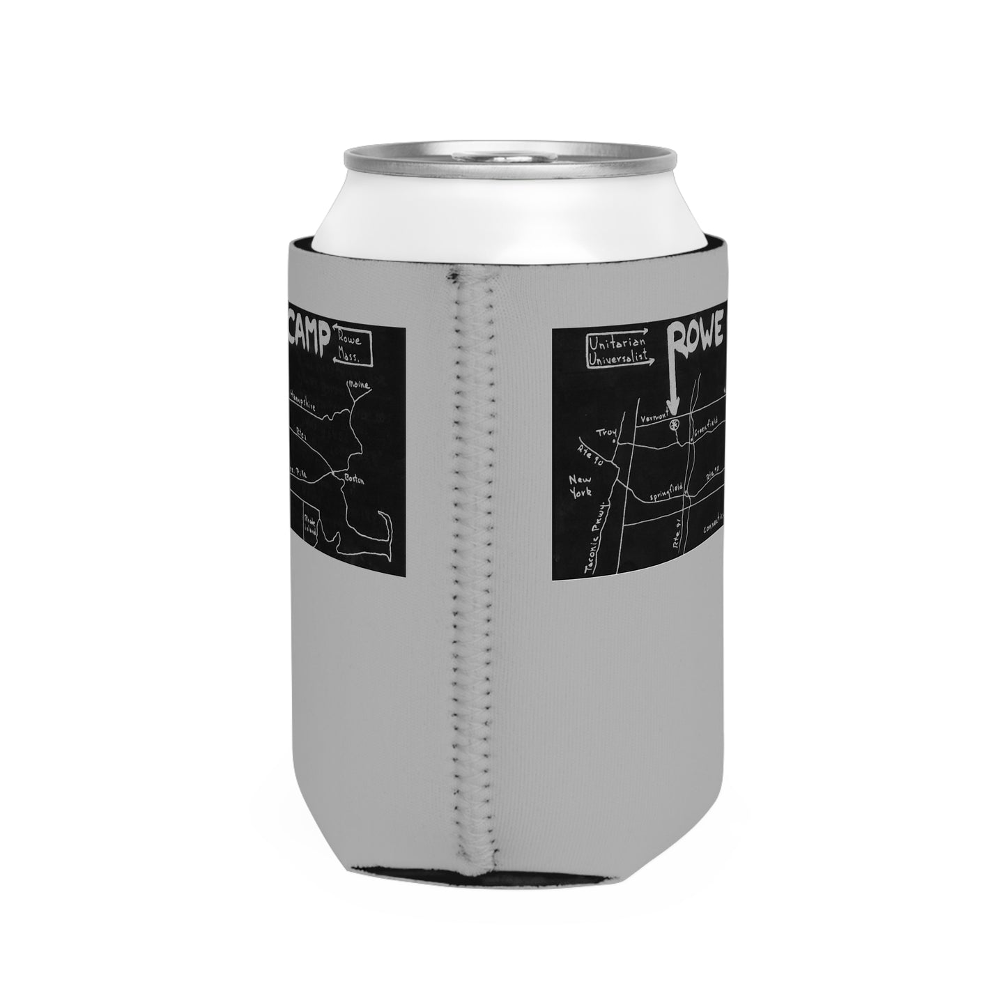Rowe Camp Map Can Cooler Sleeve