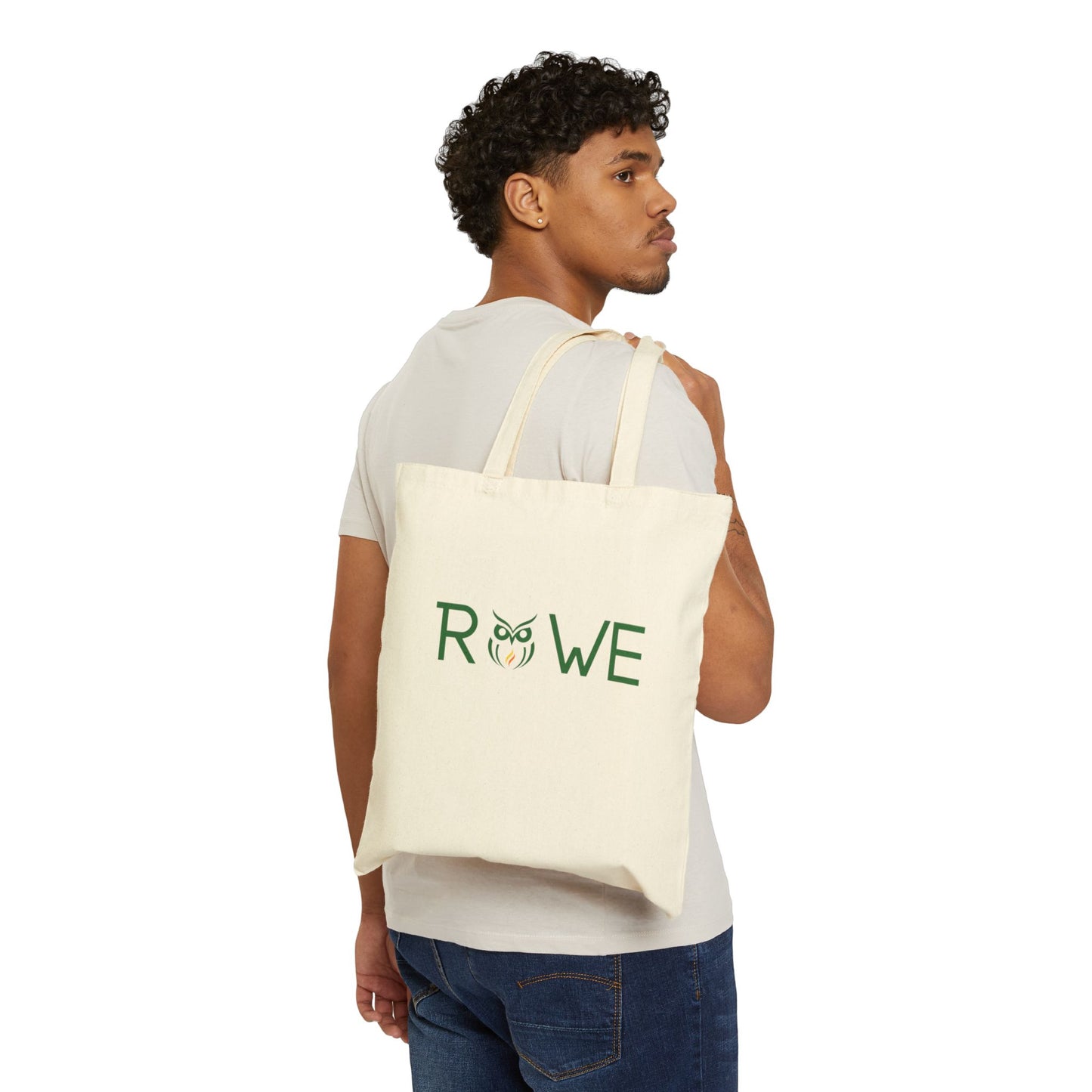 Eco-Friendly Cotton Canvas Tote Bag- Rowe Logo