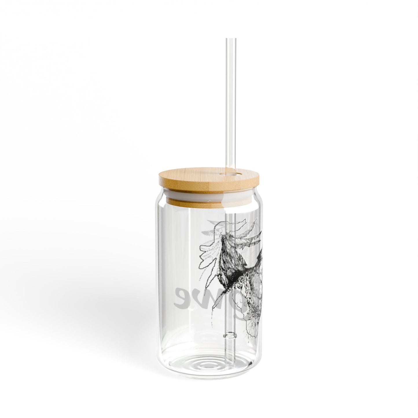 Stylish 16oz Sipper Glass with Lid - Eco-Friendly Drinkware, Perfect for Home, Picnics, and Gifts